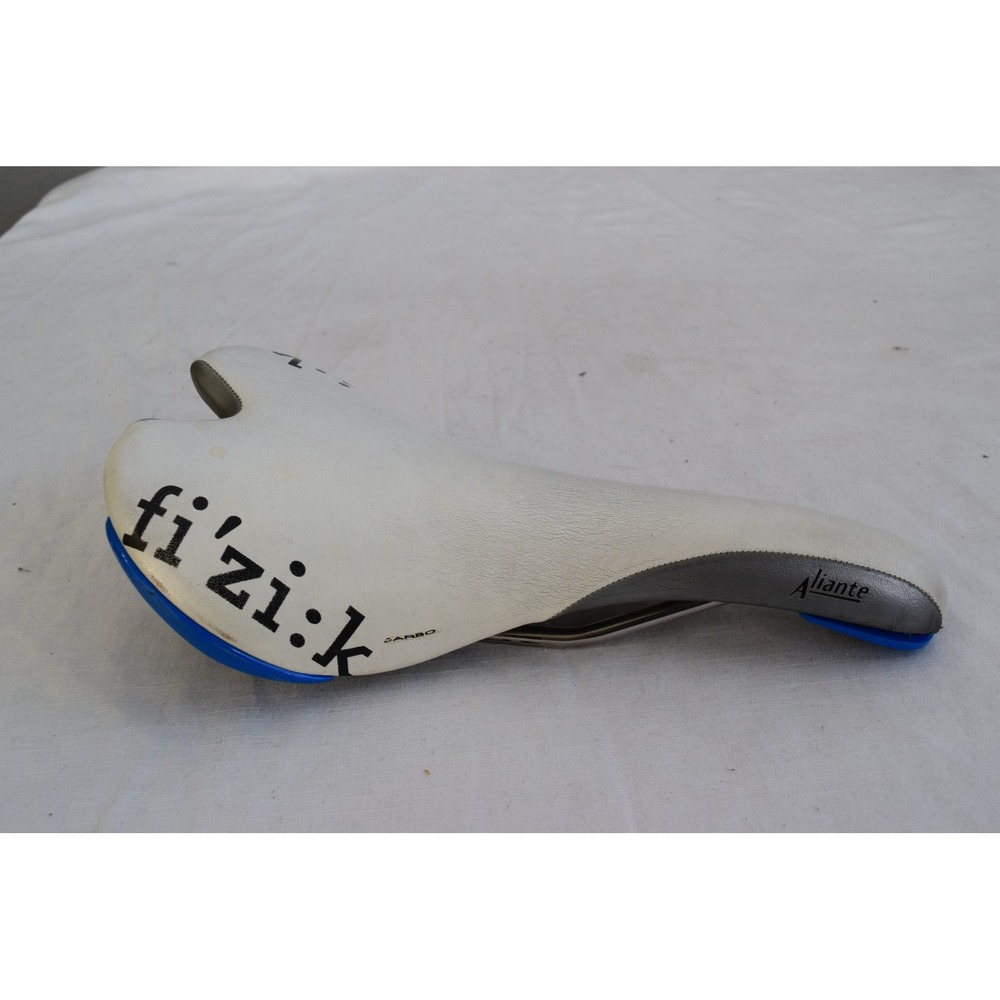 Fizik Aliante Carbon Bike Saddle White Blue Silver Road Bicycle Seat Italy